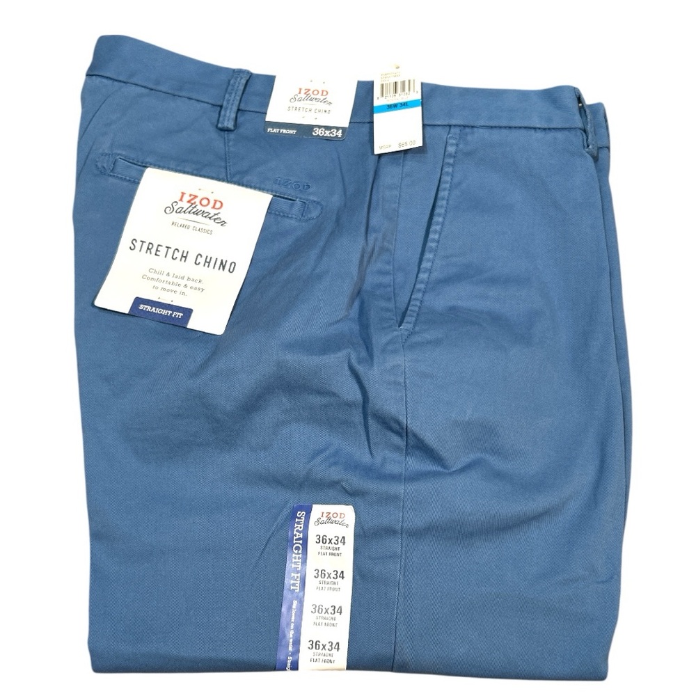 Izod Men's Classic Blue khaki Pants